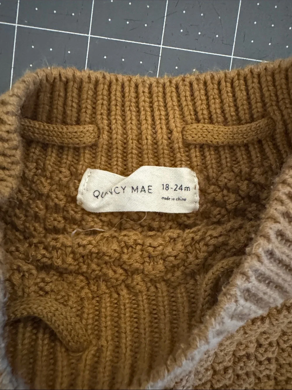 Quincy Mae Knit Baby Bloomers in camel